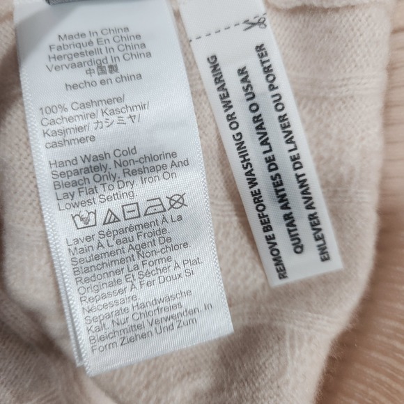 J.Crew Cashmere Cable Knit Sweater Vest Cream Gold Crest Button V-Neck XS - Picture 11 of 15